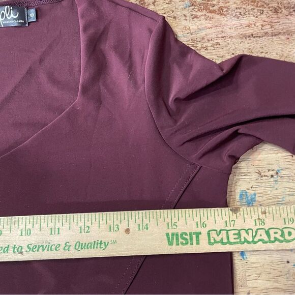 Sympli Asymmetrical‎ Layered Burgundy Top Size 6 - Picture 4 of 7